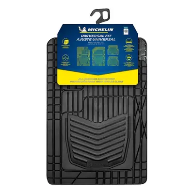 MICHELIN Universal Rubber Car Mat (Black) Pieces