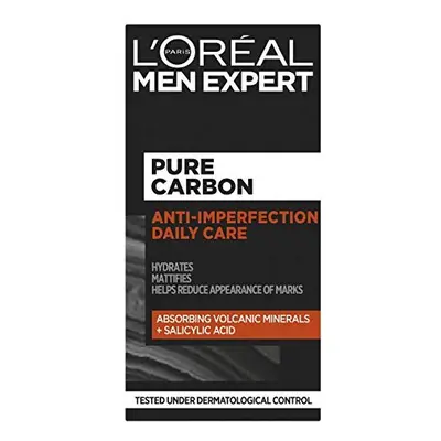 L'Oreal Paris Men's Pure Carbon Anti Imperfection Daily Care Face Cream, 50ml