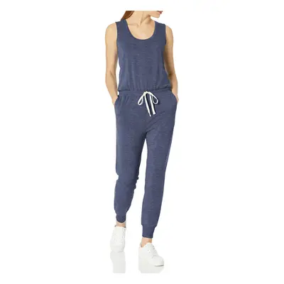 Womens Studio Terry Fleece Jumpsuit (Available in Plus Size), Navy Heather, X-Large