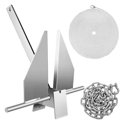 VEVOR Boat Anchor Kit 8.5 lb Fluke Style Anchor Hot Dipped Galvanized