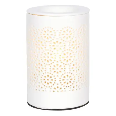 White Circle Design Ceramic Electric Oil Burner (UK Plug)