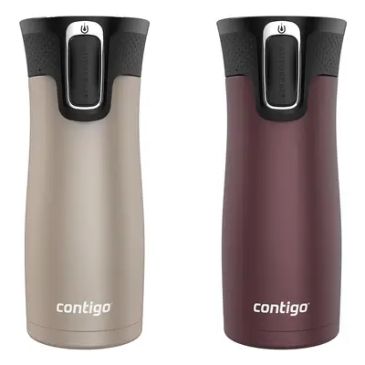 Contigo West Loop LeakProof SpillProof Insulated Stainless Steel Travel Mug 16oz Pack Brown Suga