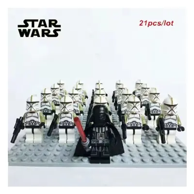 (Star Wars-5) 21PCS Star Wars 501st Clone Troopers Rex Minifigures Kids Toy Set Fit Lego (Exclud