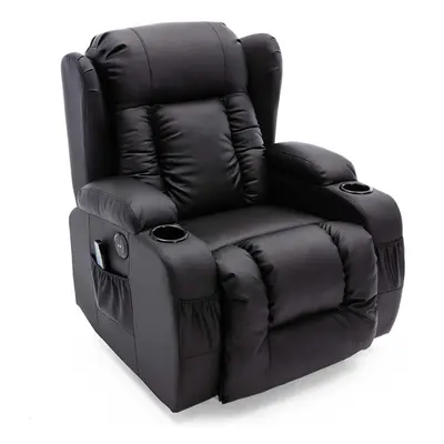 (Black, Seater) CAESAR HIGH BACK ELECTRIC BOND GRADE LEATHER RECLINER 3+2+1 SOFA ARMCHAIR SET