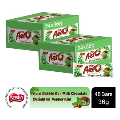 Aero Bubbly Peppermint Mint Chocolate Bar 36g, Pack