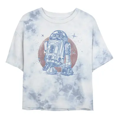 Star Wars Bright R2D2 Women's Fast Fashion Short Sleeve Tee Shirt Whi