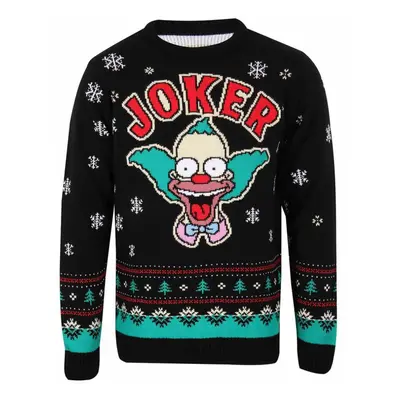 (M, Black) The Simpsons Unisex Adult Joker Knitted Jumper