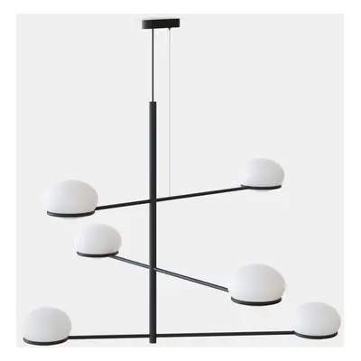 LEDS C4 Coco Chandelier Multi Arm Pendant Black, White E14