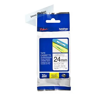 Brother TZe-151 Labelling Tape Cassette mm (W) x m (L) Laminated Brother Genuine Supplies - Blac