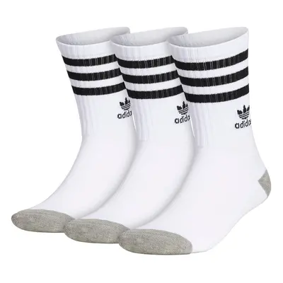 adidas Originals Men's Originals Roller 3-Pack Crew White/Black/Heather Grey Large