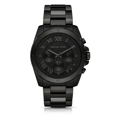 NEW Michael Kors Brecken Black Ion Plated IP MK8482 Chrono Mens Watch WARRANTY