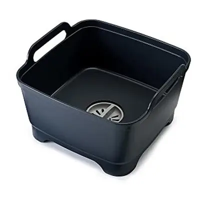 Joseph Joseph Wash & Drain Kitchen Washing Up Bowl with Handles and Draining Plug, Litres, Grey