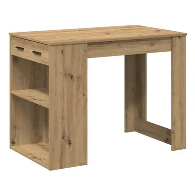 (artisan oak) vidaXL Desk with Drawer and Shelf Writing Table Study Desk Engineered Wood