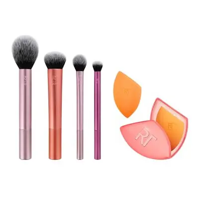 Makeup Brush Set with Travel Sponge Blender for Eyeshadow, Foundation, Blush, and Concealer, Set