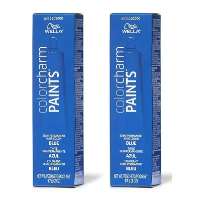 (Blue - pack of 2) Wella Color Charm Paints BLUE Semi-Permanent