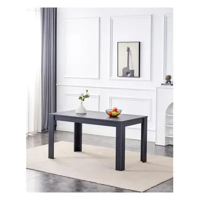 Dining Table Dark Grey Wood Kitchen Place for Seats, Dining Table Only (Dark Grey H75 x L140 x W