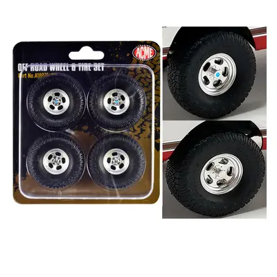 Off Road Wheels and Tires Set of pieces from Chevrolet K10 4x4 for Scale Models by ACME