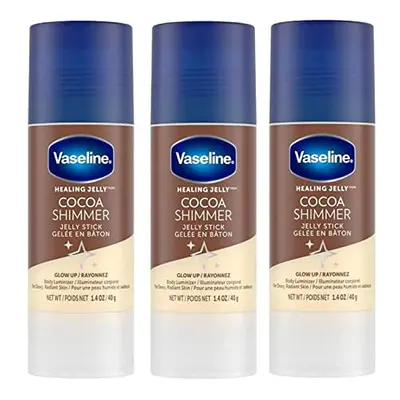 Unilever Vaseline cocoa Shimmer Jelly Stick gLOW UP Body Luminizer For Dewy Radiant Skin oz - co