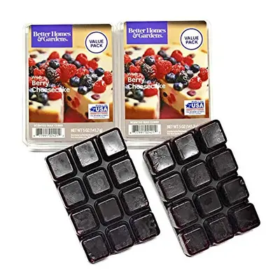 2 Pack Wild Berry Cheesecake Better Homes and Gardens Wax Cubes Value