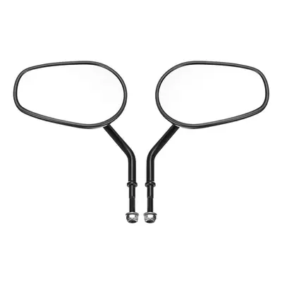 8mm Black Aluminum Alloy Left Right Rear View Side Motorcycle Mirrors