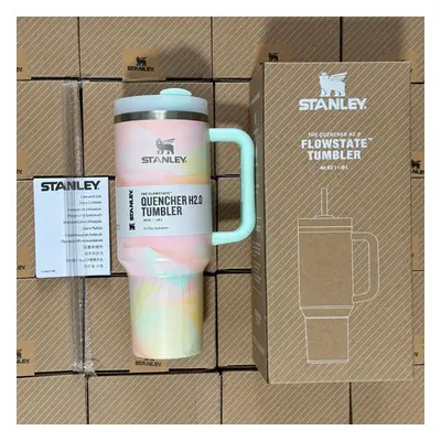 (macaron green) Stanley Quencher H2.0 FlowState Tumbler 40oz Cup 1.2L