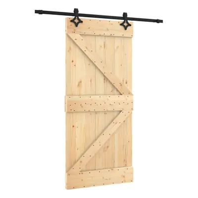 vidaXL Sliding Door with Hardware Set Interior Door Barn Door Solid Wood Pine