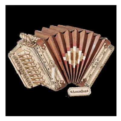 (TG410 Accordion) Robotime Stem Wooden Puzzle 3D Musical Instrument Assembly Saxophone Drum