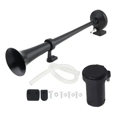 (Black) Universal Super Loud Air Horn Kit Car Horn Speaker 12V Compressor for