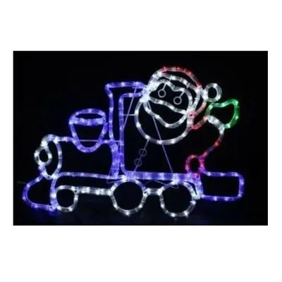 Large Christmas Rope Lights Silhouette LED Lights Santa on Train