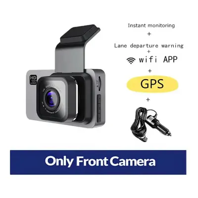 (front wifi GPS, NONE) Black Box Car Loop Recording Dashcam With WiFi Supports GPS Camera for Ca