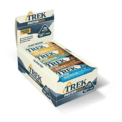 TREK High Protein Flapjack Variety Pack - Gluten Free - Plant Based - Vegan Snack - 50g x bars