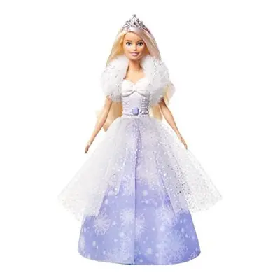 Barbie Dreamtopia Fashion Reveal Princess Doll, 12-Inch, Blonde with Pink Hairstreak, Snowflake 