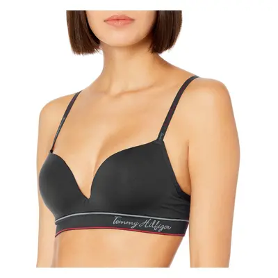 Tommy Hilfiger Women's Seamless Lightly Lined Lounge Bralette Black