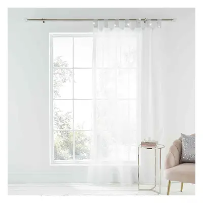 Diamante Sparkle Voile Panel White 55" x 48"