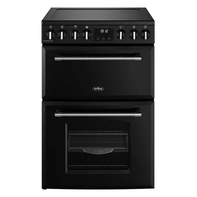 Belling MRAFHOUSE60EBLK Ceramic Electric Double Oven Cooker - Black