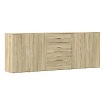 (sonoma oak) vidaXL Sideboards Cupboard Storage Cabinet Highboard pcs Engineered Wood