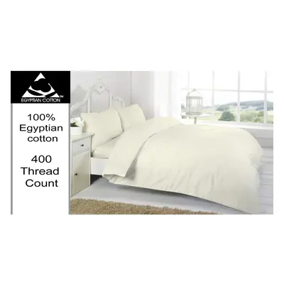 (Cream , King) Thread Count Duvet Covers Set Egyptian Cotton Single Double Super King Size