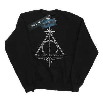 (M, Black) Harry Potter Mens Deathly Hallows Symbol Sweatshirt