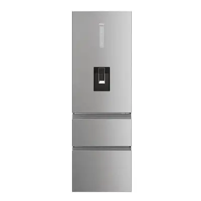 Haier HTW5618DWMG 600mm Total No Frost Fridge Freezer - Stainless Steel