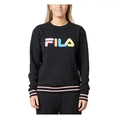 Fila Womens Terry Crewneck Sweatshirt BlackCandy Pink Medium