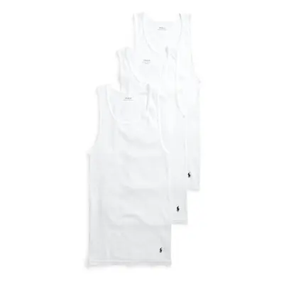 POLO RALPH LAUREN Men's Big & Tall Classic Fit Cotton Tanks 3-Pack Wh