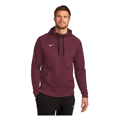 Nike MEN'S THERMA PULLOVER HOODIE (DARK MAROON/WHITE Small)