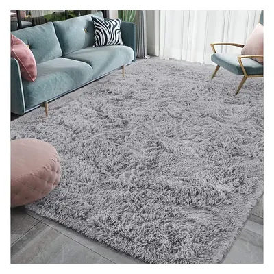 (200 cm x cm (6ft 7" x 9ft 6")-_Extra Large Area Rugs, Grey) Anti-Slip Super Soft Mat Living Roo