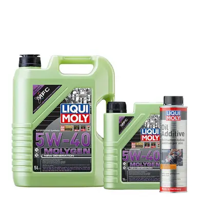 Liqui Moly MOLYGEN 5W40 ACEA A3/B4 VW BMW AUDI PORSCHE 6L+ Oil Additive 300ml