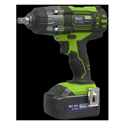 Cordless Impact Wrench 18V 3Ah Lithium-ion 1/2"Sq Drive Hi-Vis