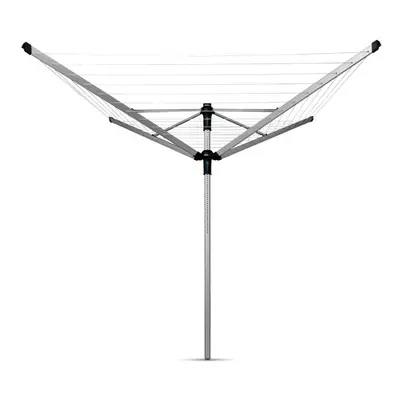 Brabantia Lift-O-Matic Rotary Clothes Airer with Metal Ground Spike, Peg Bag and Protective Cove