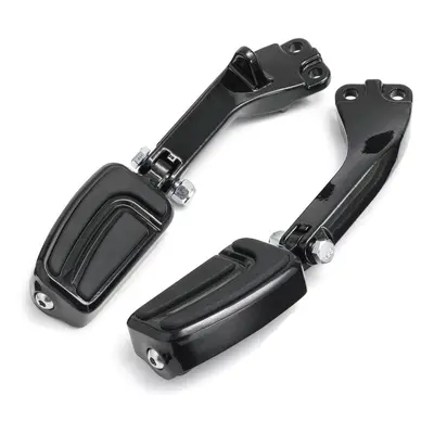 Pair Passenger Sport Foot Pegs Mounting Brackets Black Aluminum