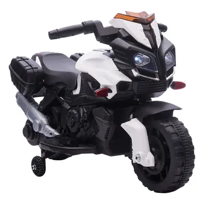 HOMCOM Kids 6V Electric Motorcycle Ride-On Toy Battery - months White