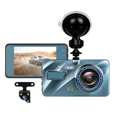 4" Car Camera Recorder Dual Front and Rear 1080P Dash Cam Night Vision