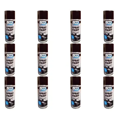 Rapide Auto Extreme Spray Paint Black Satin 400ml (Pack of 12)